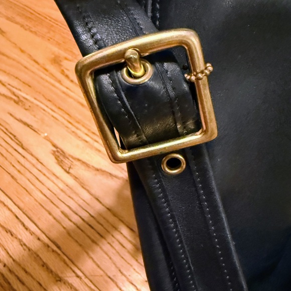 COACH Vintage Lula Legacy Brown Leather Drawstring Bucket Bag #9952 - Picture 2 of 8